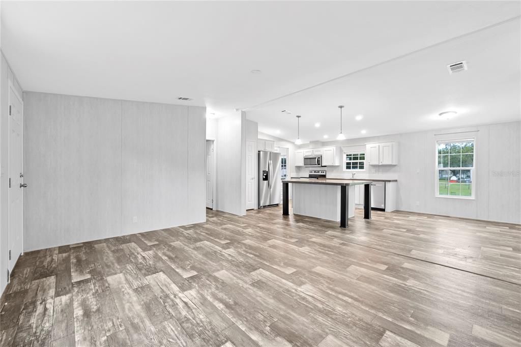 Living Room w/ Open Floor Plan