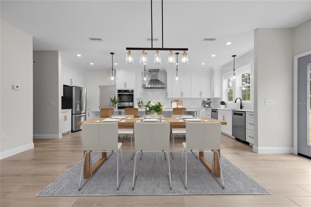 Virtual Staging - Informal Dining Area Next to Kitchen