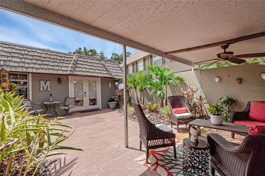 Covered Patio and Courtyard