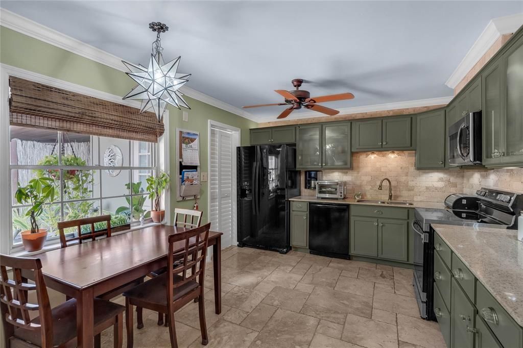 Remodeled Kitchen with View of Courtyard