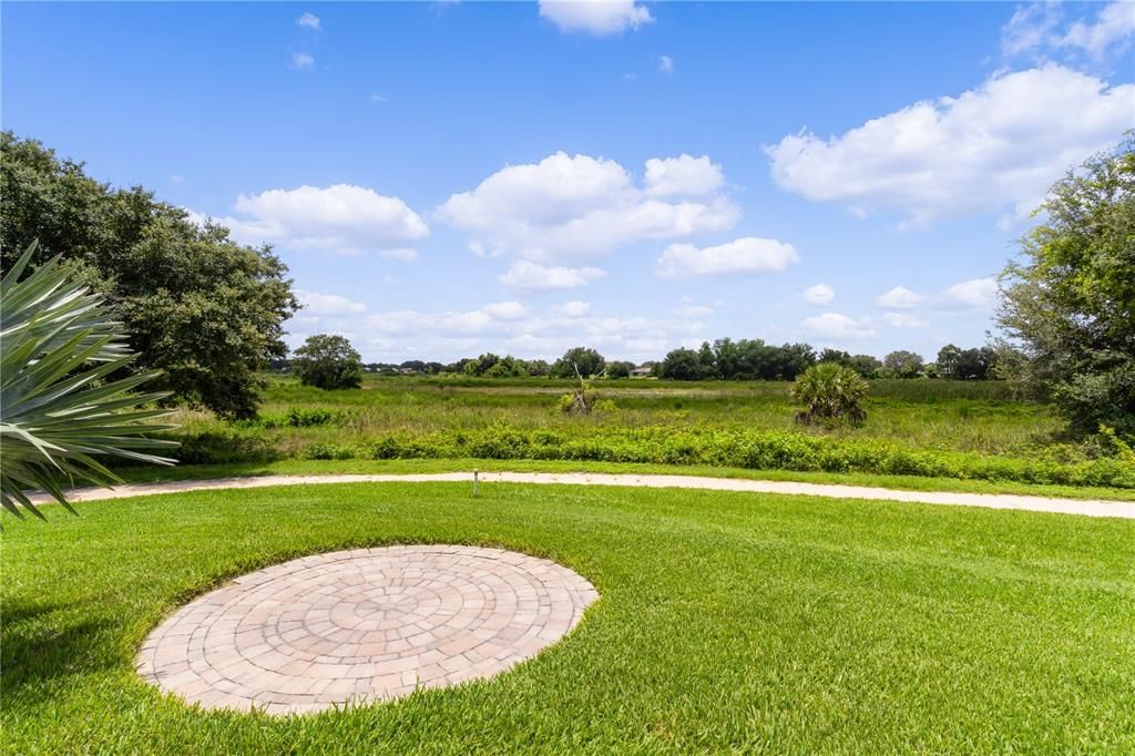 Backyard View with Yard Patio for Chairs or Grill