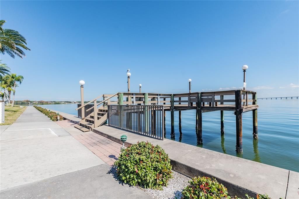 Fishing Pier on the new seawall and along the mile-long waterfront walkway