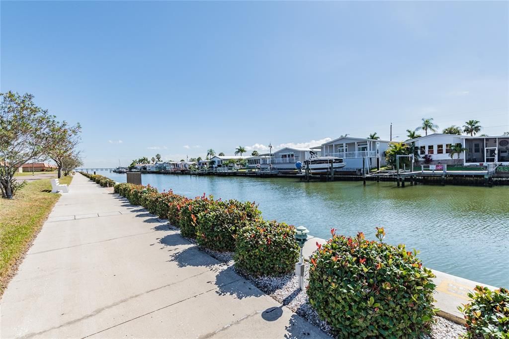 Walkway along the water's edge