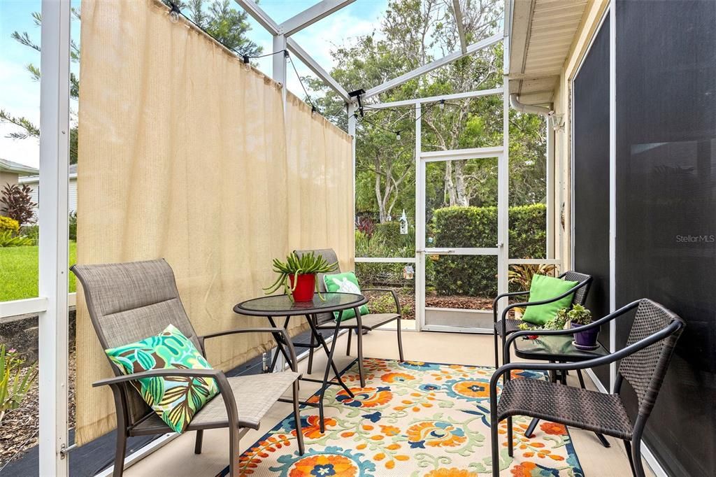 Caged Lanai off of the Sunroom.