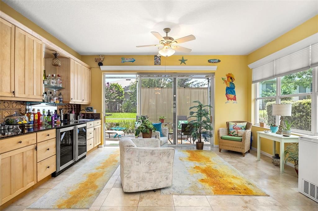 Beautiful Sunroom Tiled