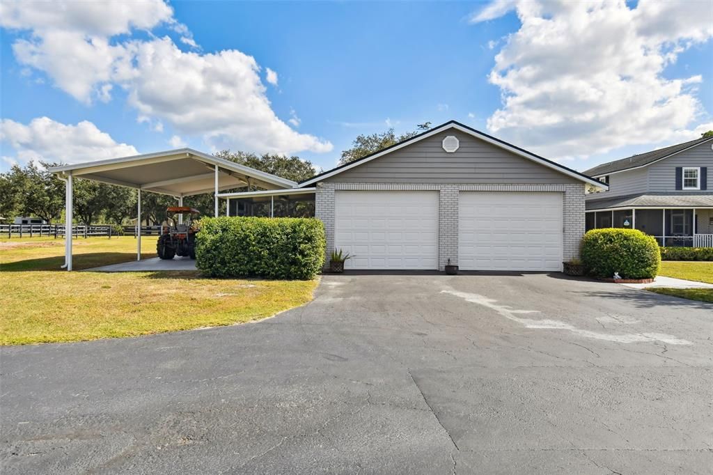 2-4 Car Garage + Carport