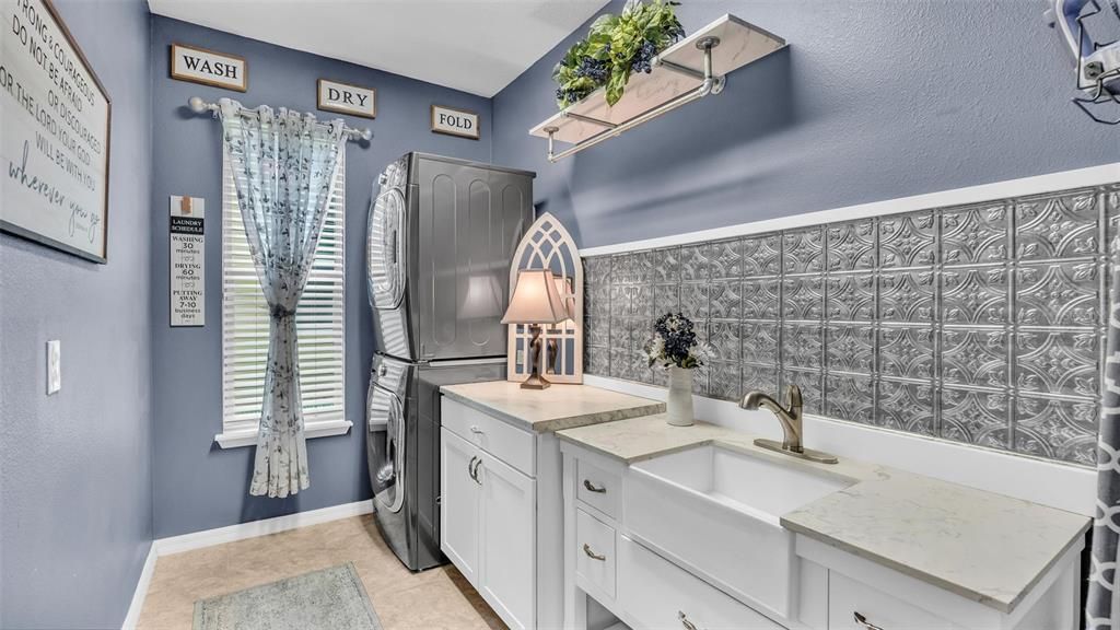 laundry room with built-in & sink