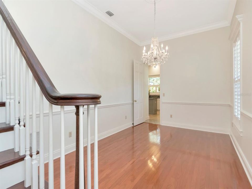 Entry to dining Roomwith large windows