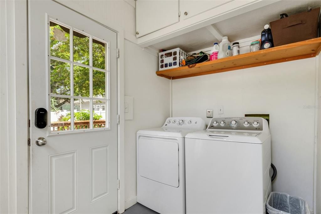 Shared Laundry room in main house this is the second door going outside to Guest House (Washer and Dryer NOT INCLUDED)