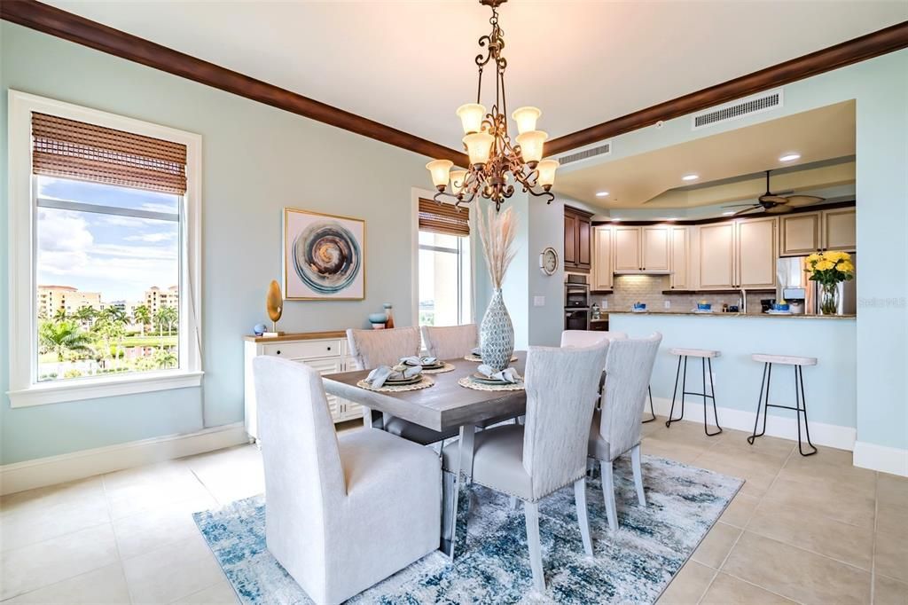 Dining Room with waterviews