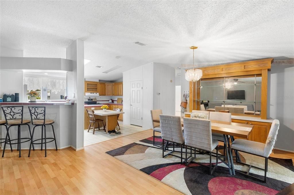 dining room and kitchen