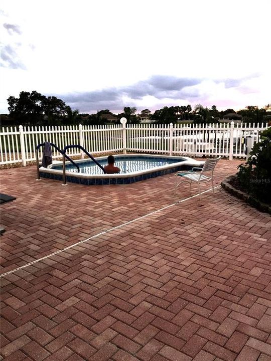 Relaxing hot tub