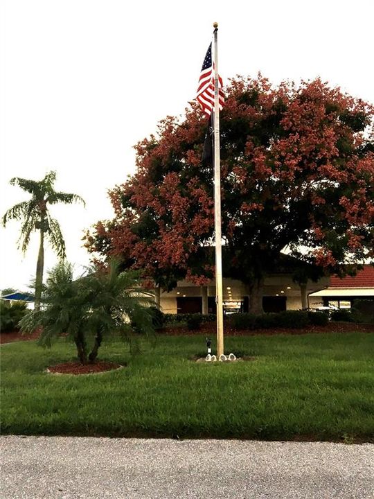 Front of clubhouse.