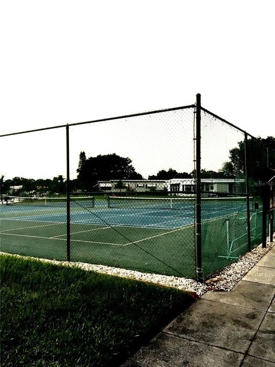 Lighted tennis court