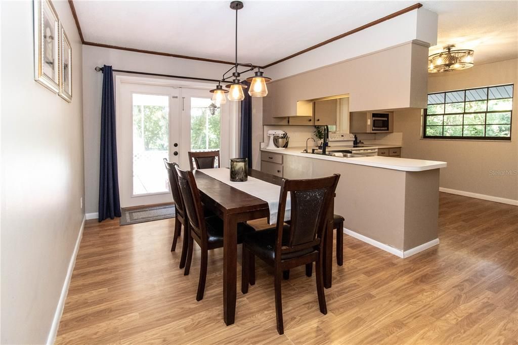 dining room and kitchen