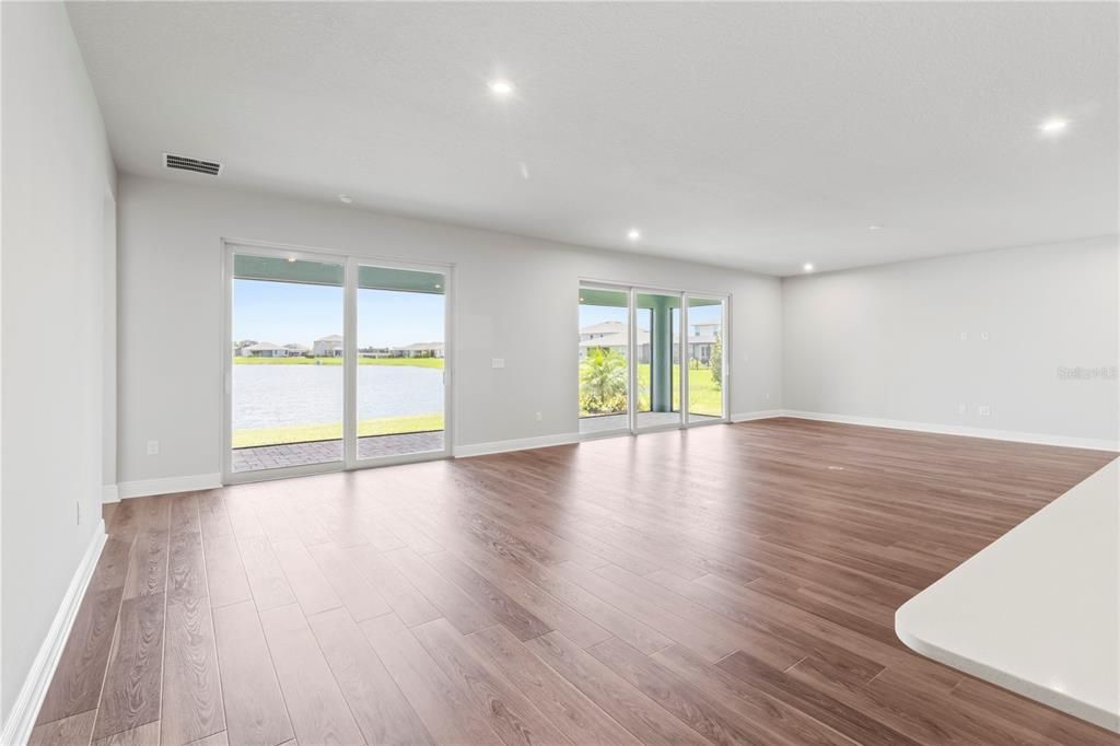 dining room (foreground), living room (background)