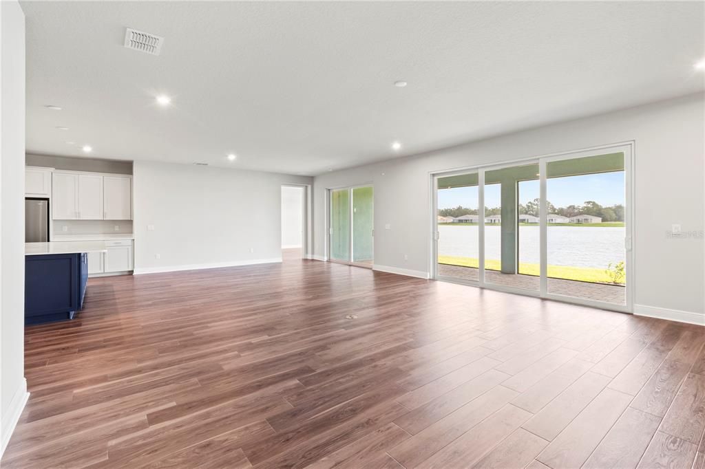 living room (foreground), dining room (background)