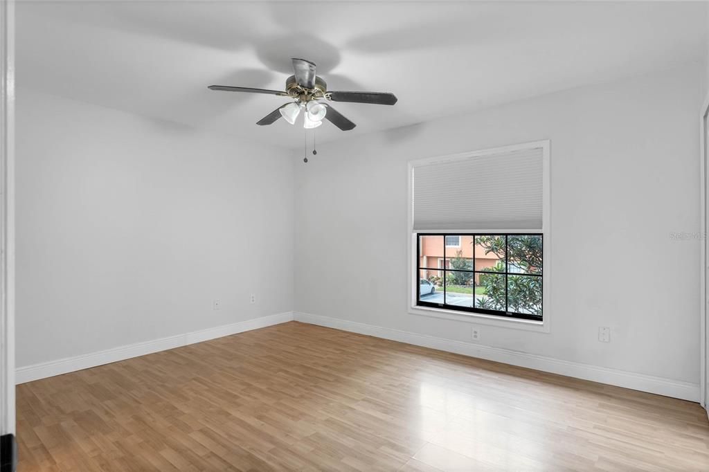 Sliding doors from dinette to fenced patio area