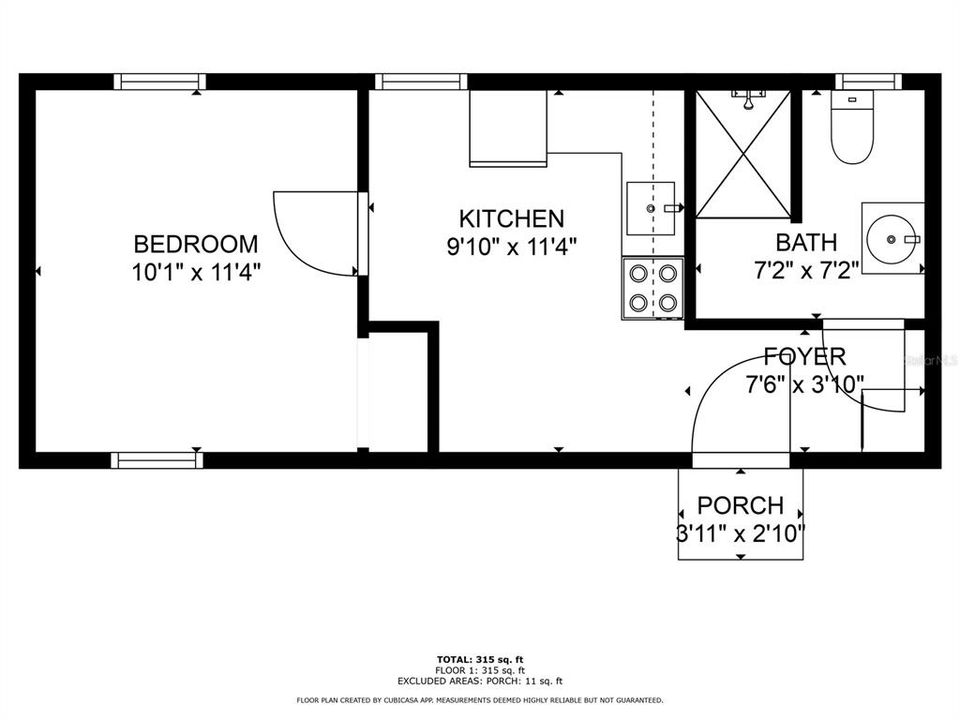 For Rent: $1,000 (1 beds, 1 baths, 364 Square Feet)