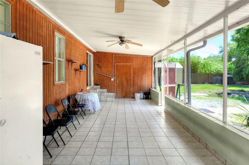 Rear screened porch