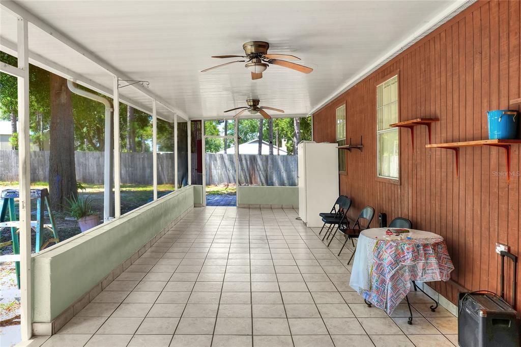 Rear screened porch