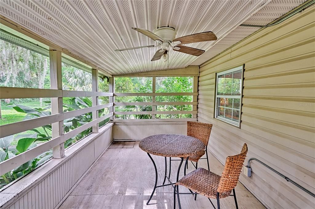 Side porch on apartment