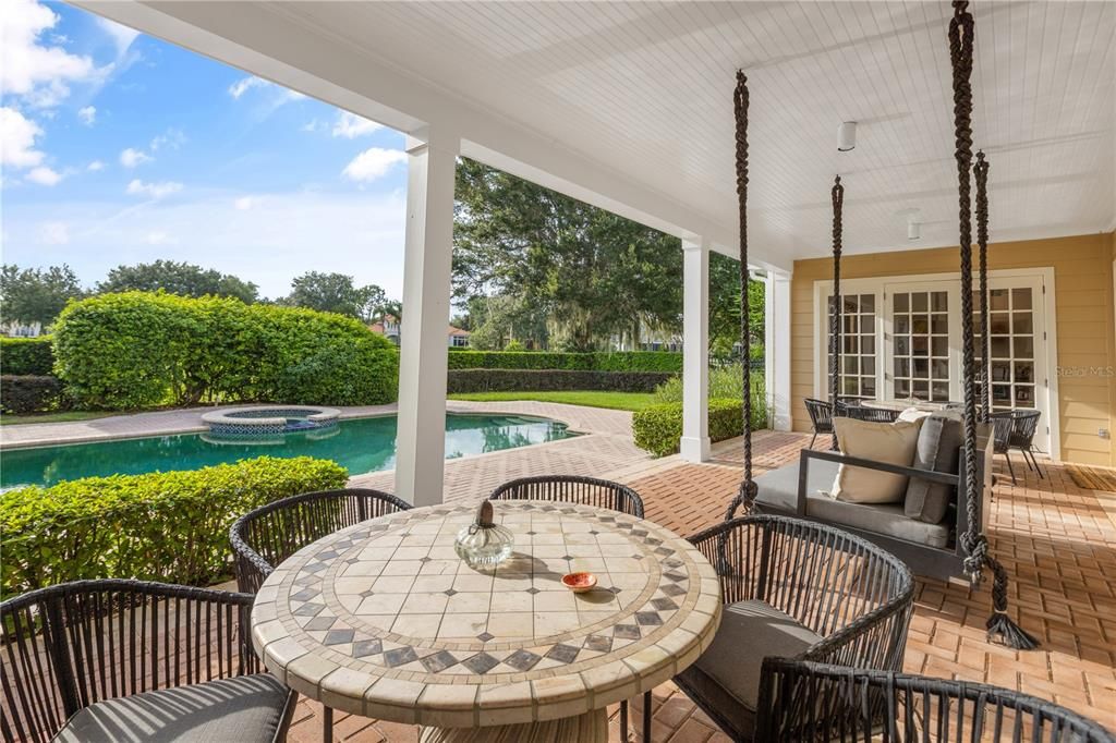 Amazing covered patio and fully fenced yard