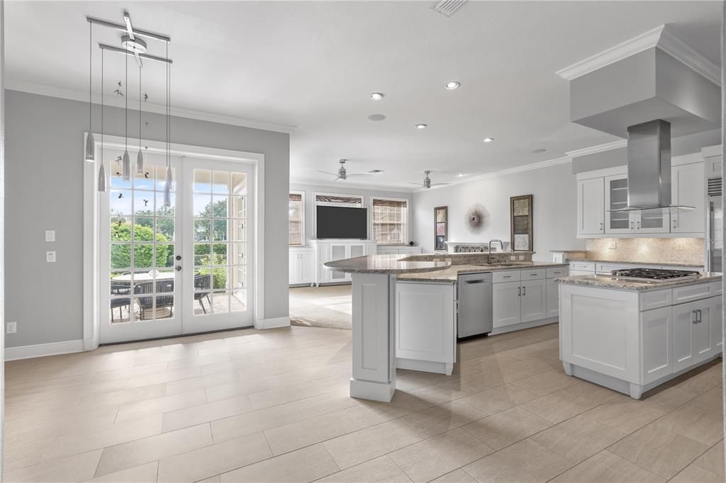 Breakfast Nook and open kitchen concept is bright and airy