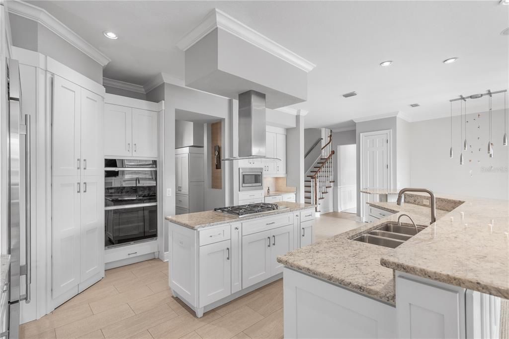 Remodeled kitchen is stunning - clean lines and very open!