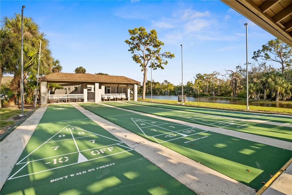 THE SHUFFLE BOARD COURTS HAVE ALSO RECENTLY BEEN RE-SURFACED.