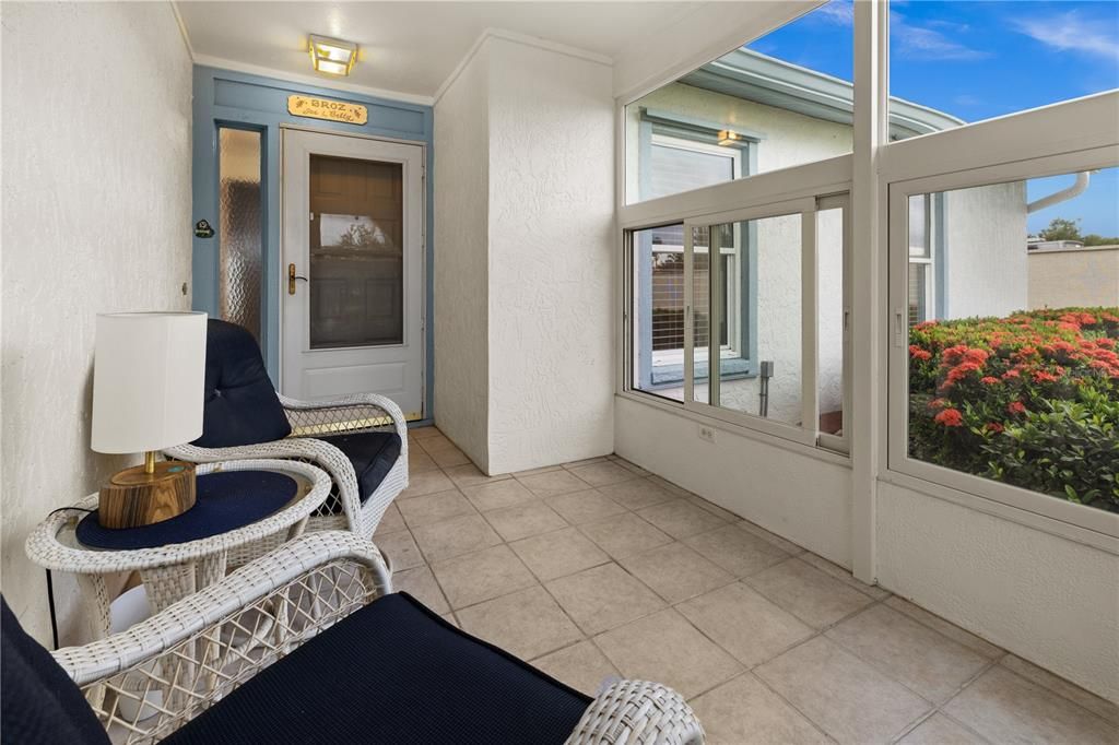 THE FRONT LANAI IS A GREAT PLACE TO RELAX AND WATCH THE SUMMER RAINS.