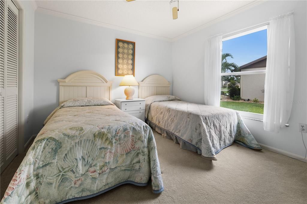 BEDROOM #2 HAS CARPET, BLINDS AND NICE SIZE BUILT-IN CLOSET.