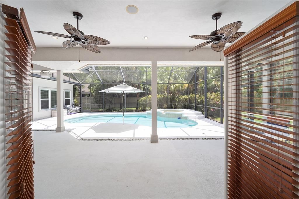 door off media room to pool