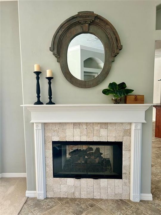 see through fireplace