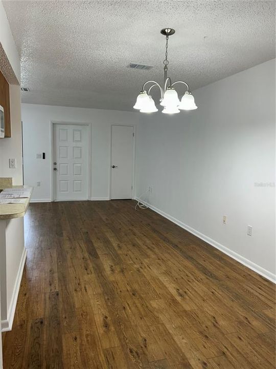 view from dining room to living room