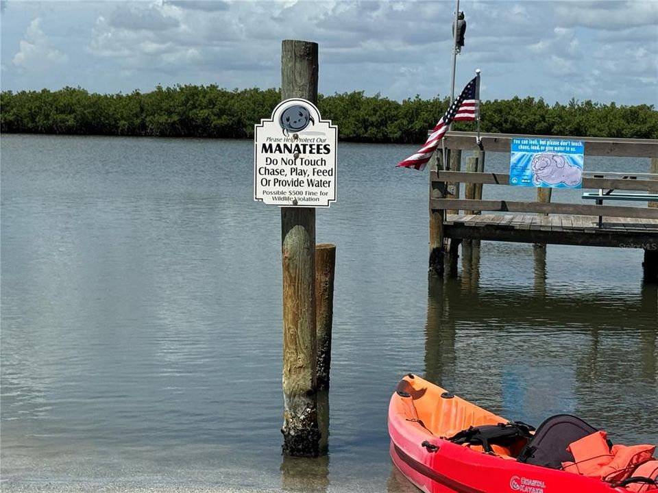 Walk to JB Fish Camp where you can see manatees, rent kayaks, fish, eat dinner and take a boat tour.