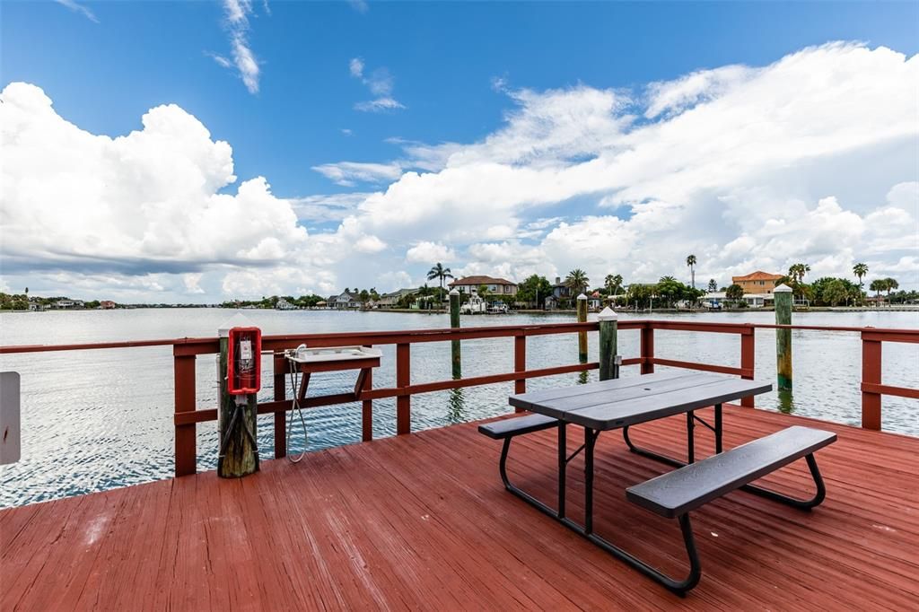 Dock/Fishing pier on Boca Ciega Bay.