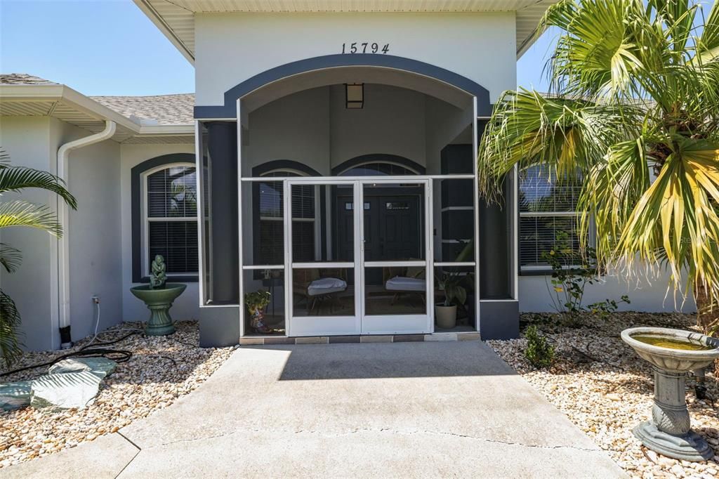 Expansive view of the front entrance.