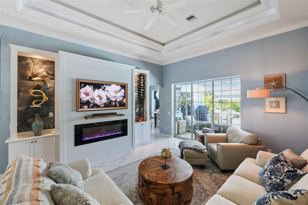 The living room is a blend of luxury and comfort