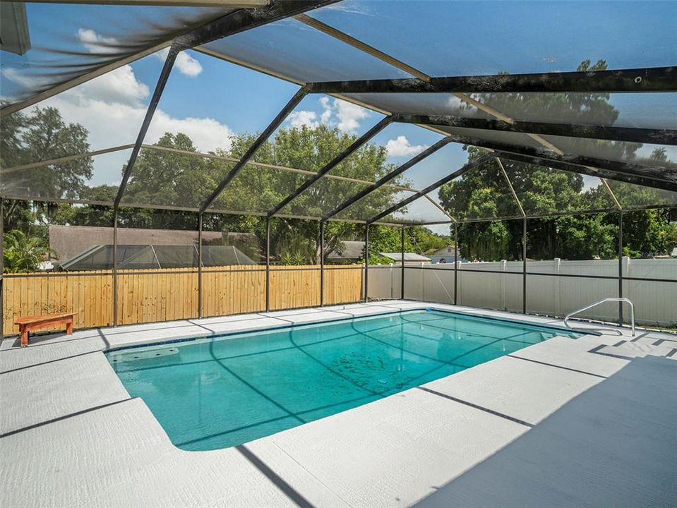 Pool and Updated Fence in view