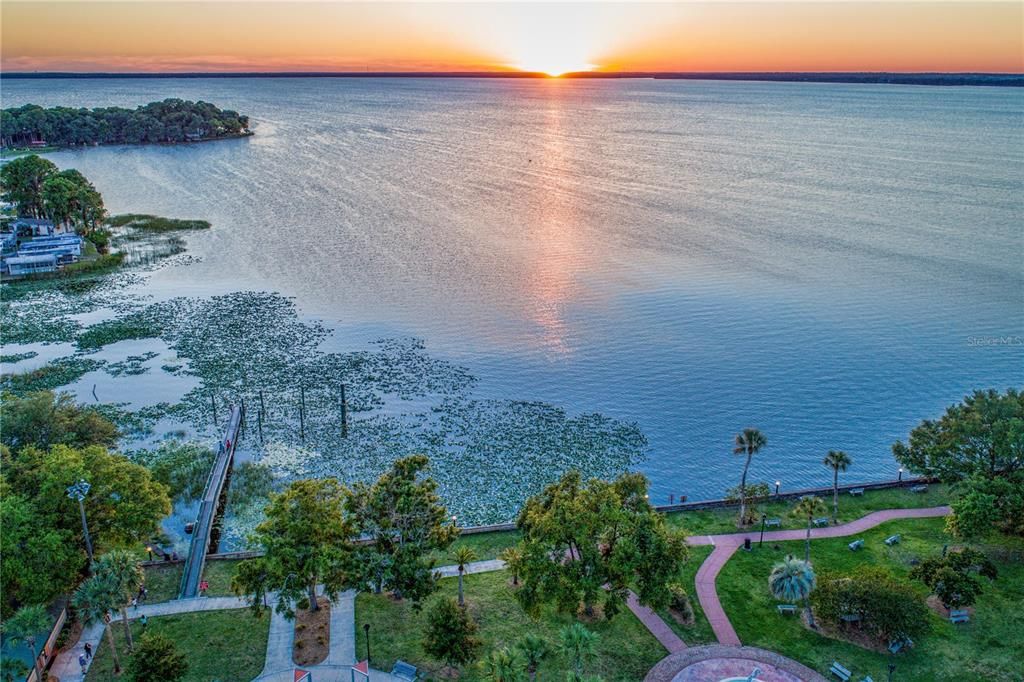 Aerial View of Lake Eustis and Ferran Park