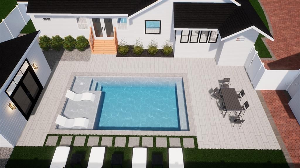 Rendering of pool