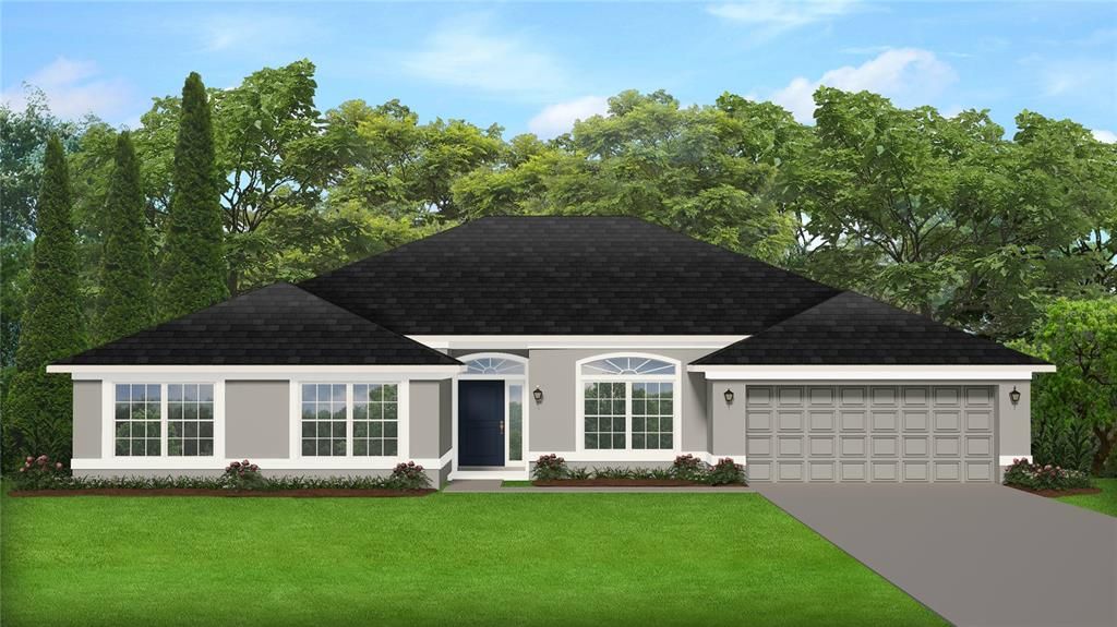 HOME WILL HAVE A SIDE ENTRY GARAGE! Rendering of home for illustrative purposes only.  Colors and features will vary!