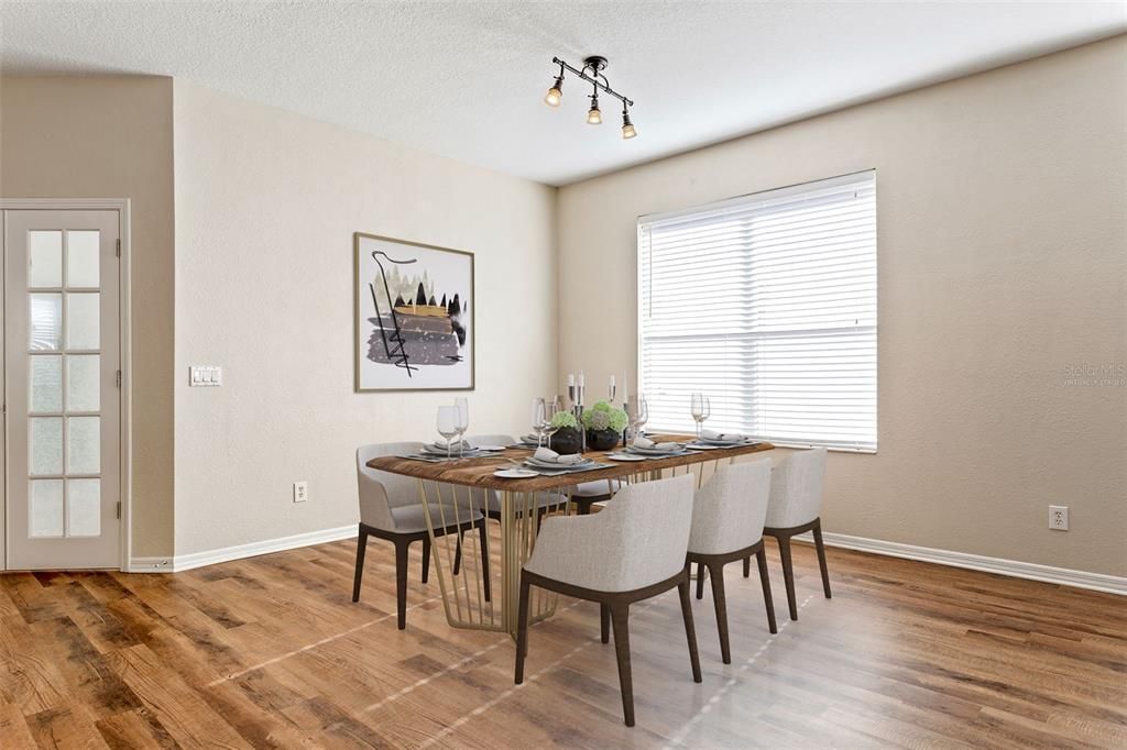 Virtually Staged Dining Area