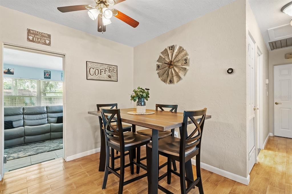 Dining Room with entrane into the Enclosed Florida Room