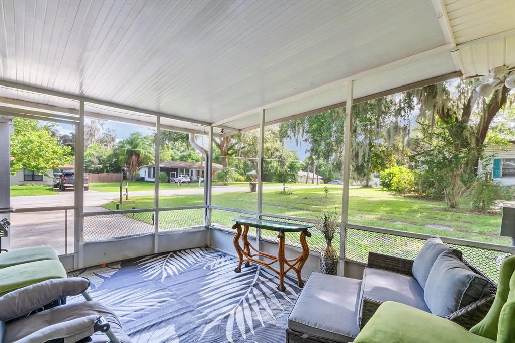 Front-Side Screened-in Porch.