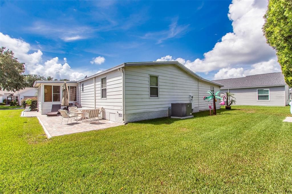 backyard w/view of patio