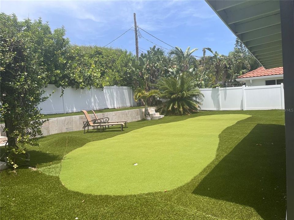 backyard with Putting Green