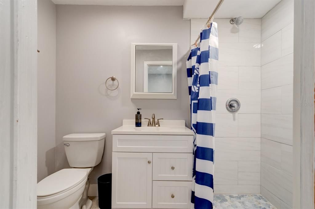 Apartment Bathroom with Standing Shower