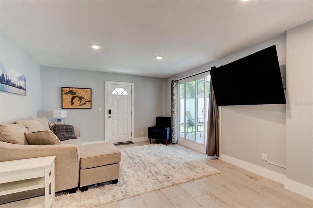 Sliding Glass Doors Lead to Screen Porch